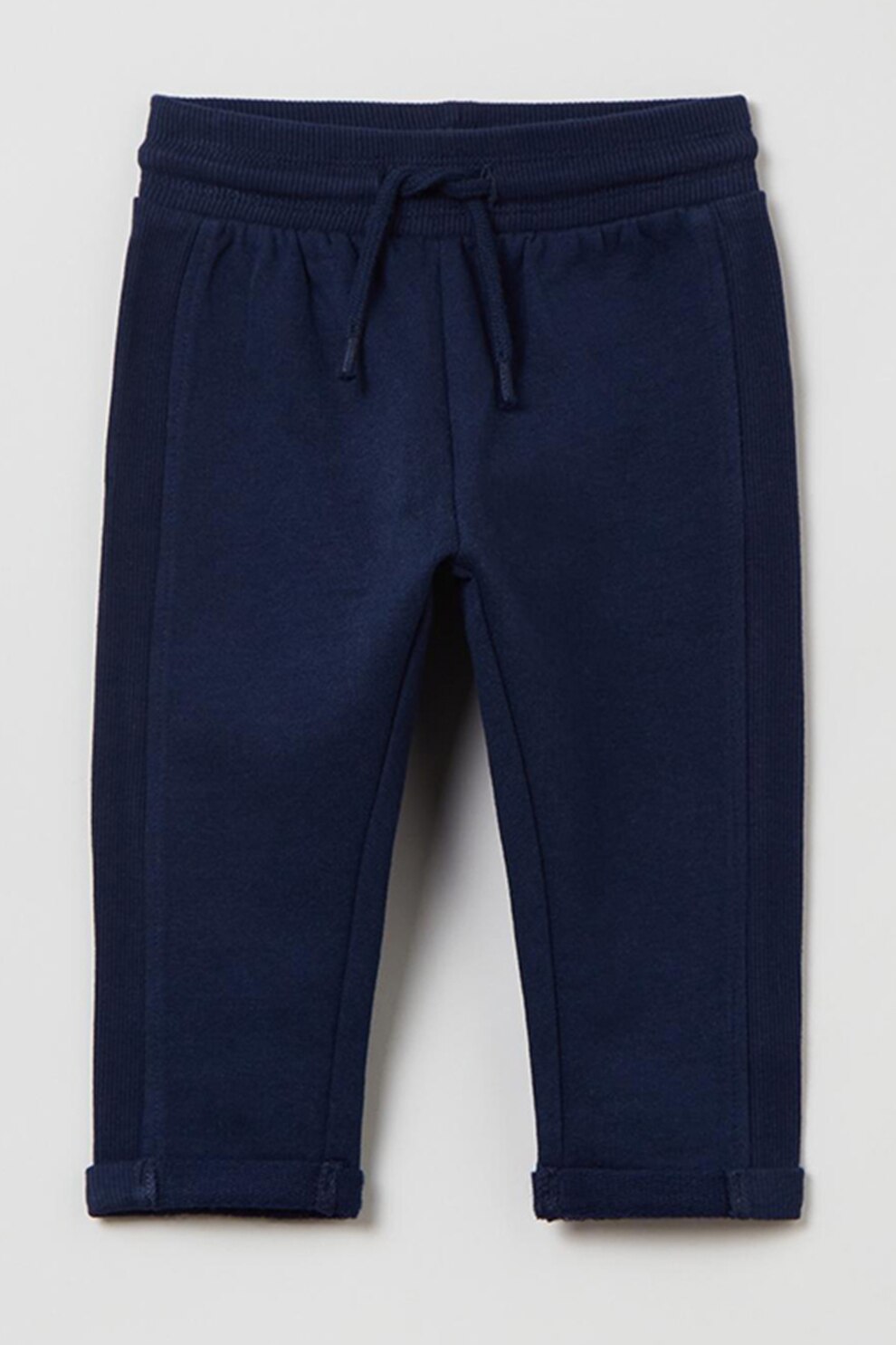 OVS, Pantaloni sport din bumbac cu snur in talie, Bleumarin