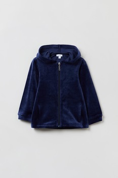 OVS, Hanorac de catifea cu fermoar, Bleumarin OVS, Hanorac de catifea cu fermoar, Bleumarin