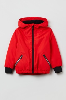 OVS, Jacheta cu fermoar si gluga, Rosu vermilion OVS, Jacheta cu fermoar si gluga, Rosu vermilion