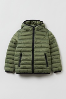 OVS, Geaca usooara cu vatelina si gluga, Verde militar OVS, Geaca usooara cu vatelina si gluga, Verde militar