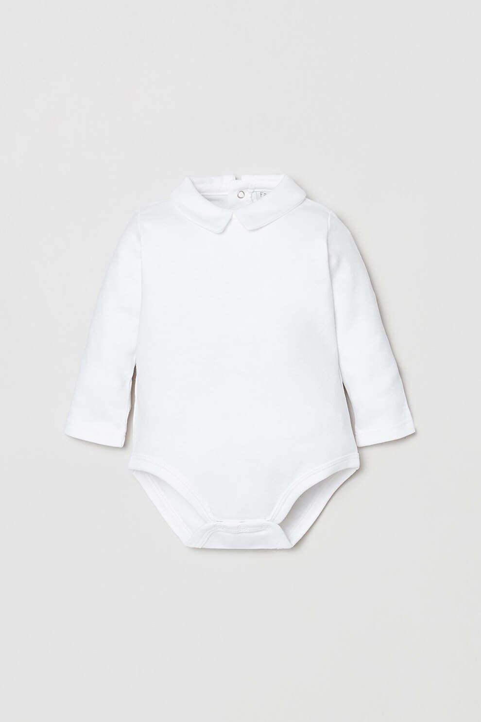 OVS, Body cu maneci lumgi si guler clasic, Alb