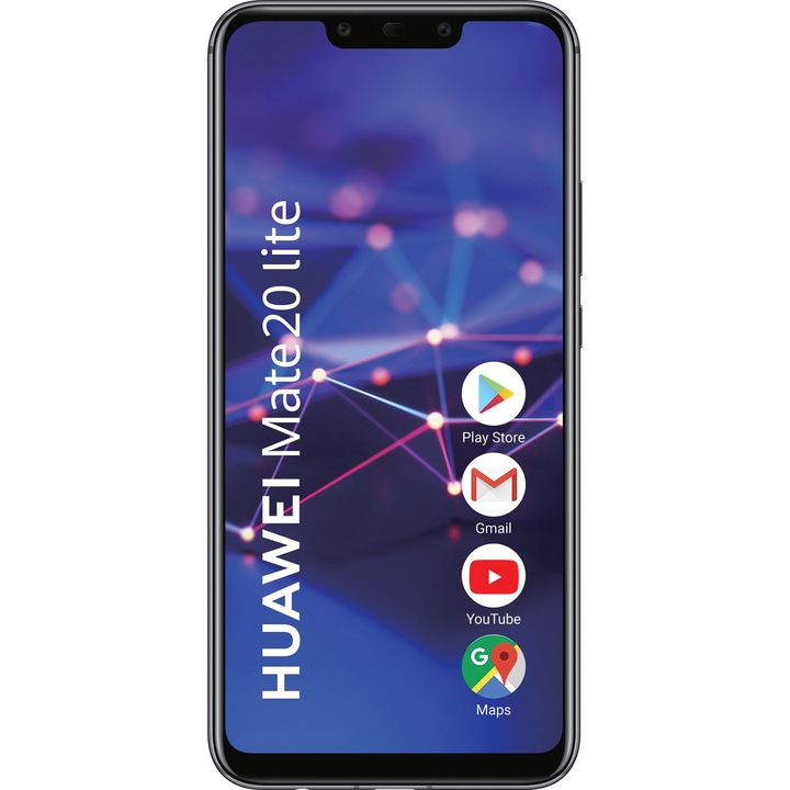 Telefon mobil Huawei Mate 20 Lite, Dual SIM, 64GB, 6GB RAM, 4G, Black