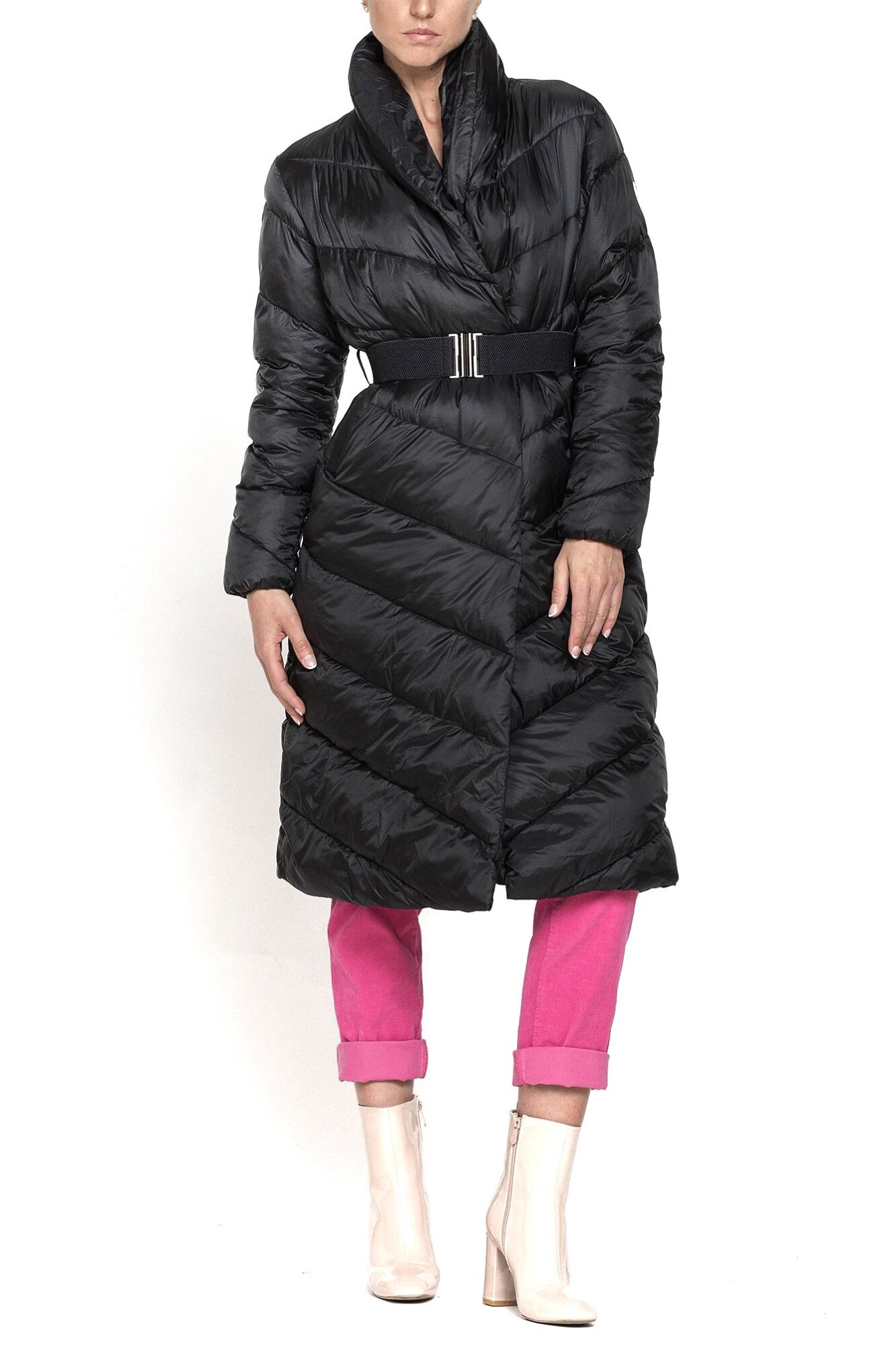 Geaca lunga matlasata , Carrera , Regular fit, Negru