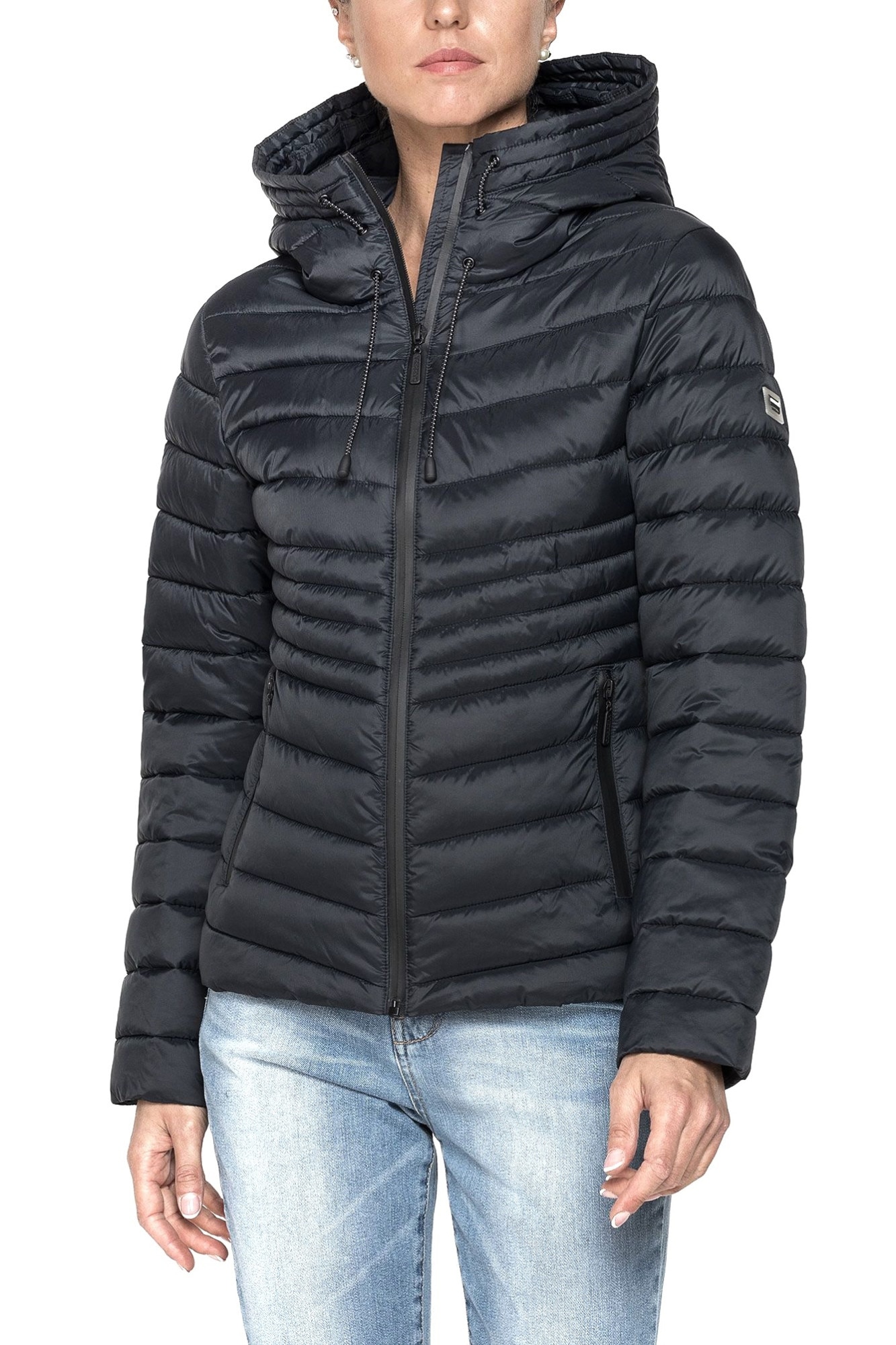 Geaca matlasata ultralight rezistenta la apa, Carrera , Regular fit, Negru