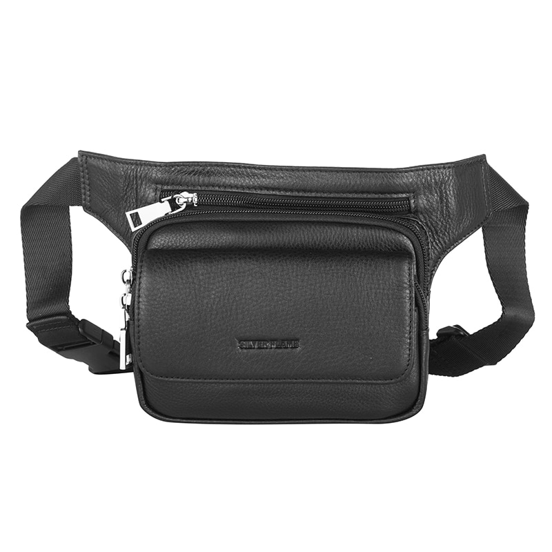 Borseta din piele naturala, Silver Flame, SFH07, Negru