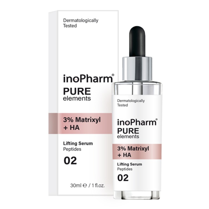 Серум за лице InoPharm Pure Elements с 3% матриксил и хиалуронова киселина, 30ml