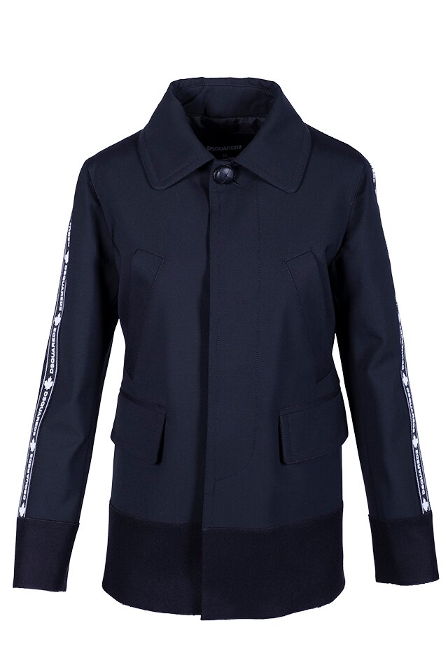 Palton lana, Dsquared2, Negru