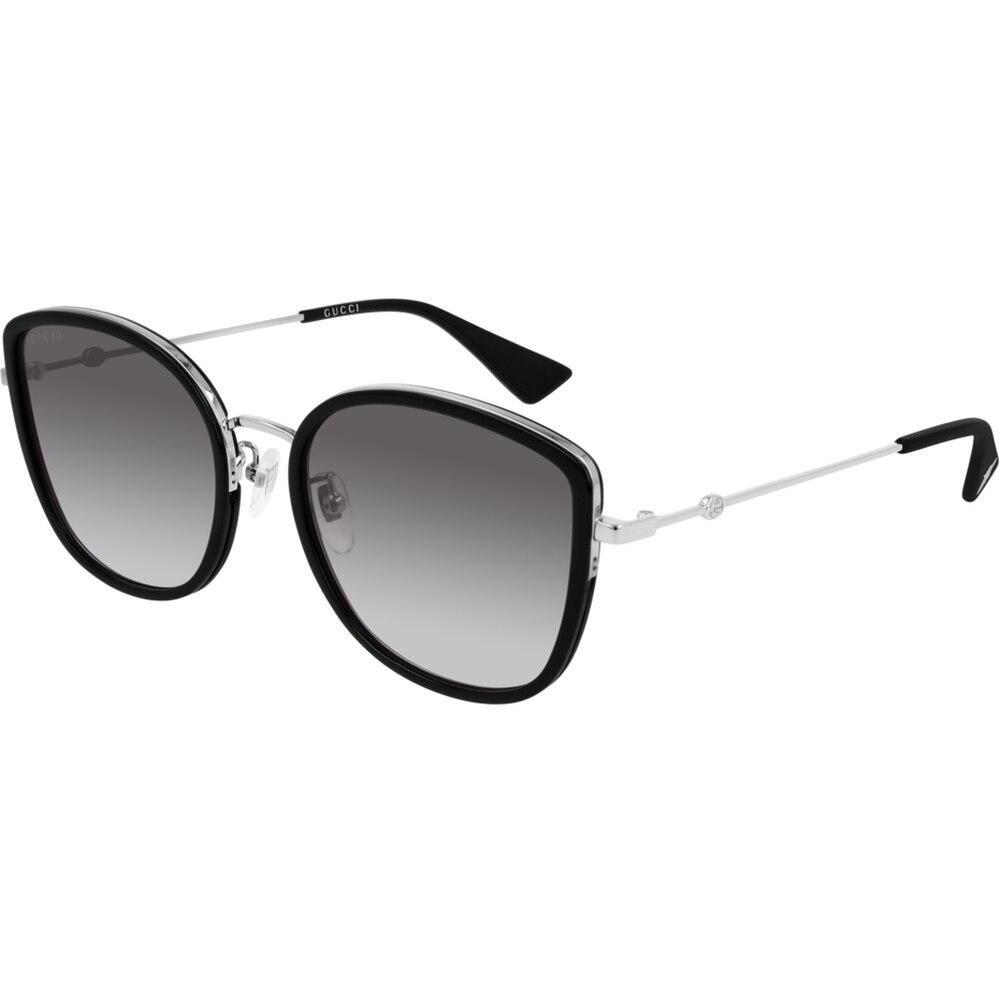 Ochelari de soare de dama Gucci GG0606SK 002, Negru, 56 mm