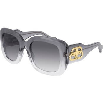 Ochelari de soare de dama Balenciaga BB0069S 003, Gri, 53 mm Ochelari de soare de dama Balenciaga BB0069S 003, Gri, 53 mm