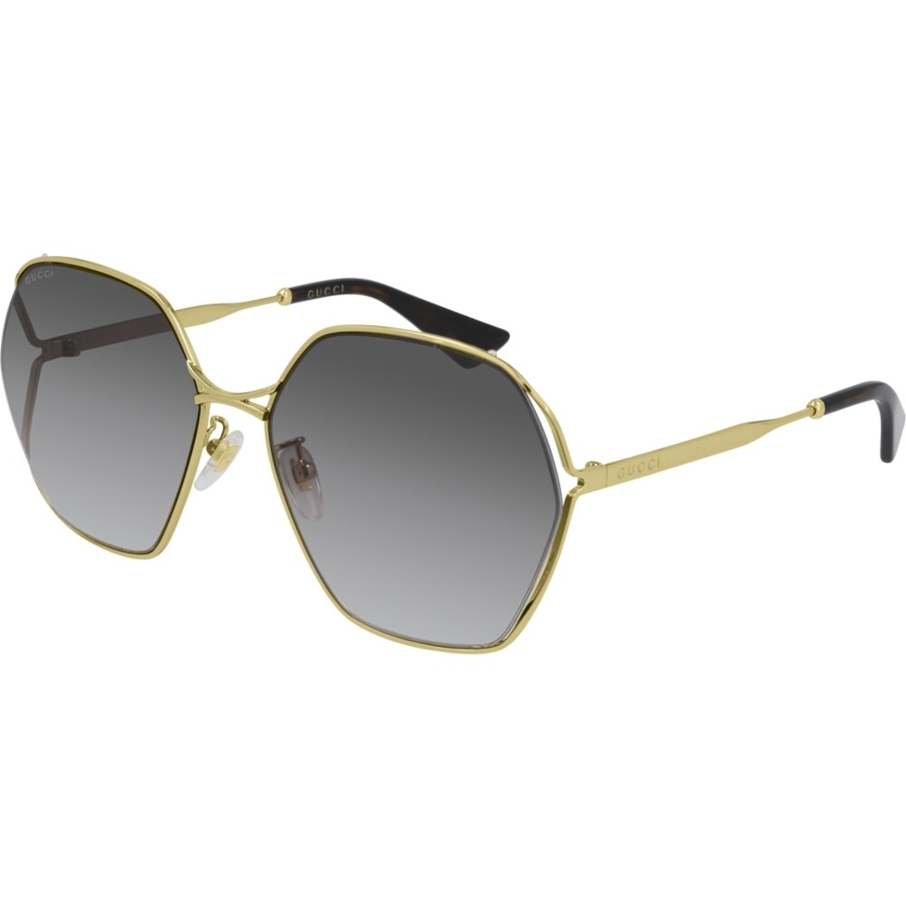 Ochelari de soare de dama Gucci GG0818SA 001, Auriu, 63 mm