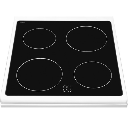 Aragaz Hansa FCCW59209, Electric, Plita vitroceramica, 4 zone gatit, Curatare abur, Grill, Clasa A, 50 cm, Alb