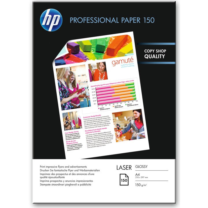 Hartie HP Professional Glossy Laser Paper CG965A