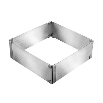 Forma pentru torturi, Dreptunghiular reglabil 15-28 cm, otel inoxidabil, 144COF Forma pentru torturi, Dreptunghiular reglabil 15-28 cm, otel inoxidabil, 144COF