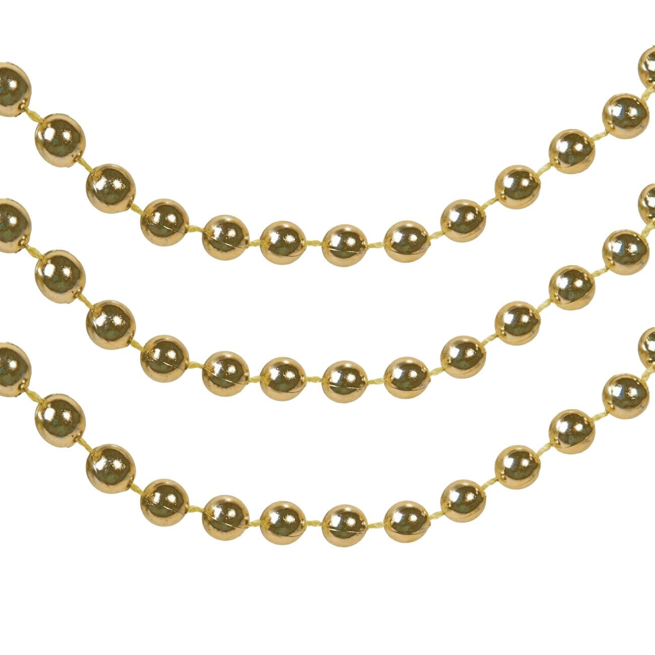 Ghirlanda pentru bradut, Zola®, gold, in forma de perlute, dimensiune 5 m