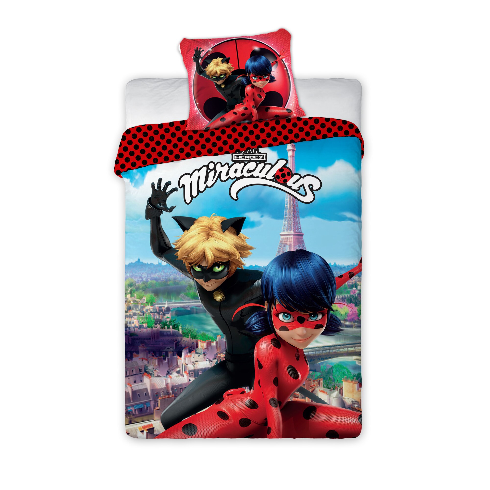 Lenjerie de pat copii Faro, MIRACULUM 015, 140x200 cm, Multicolor, 100% bumbac