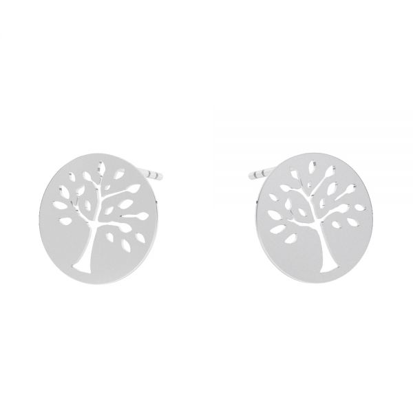 Cercei Argint 925 placat cu rodiu Tree 12mm Surub