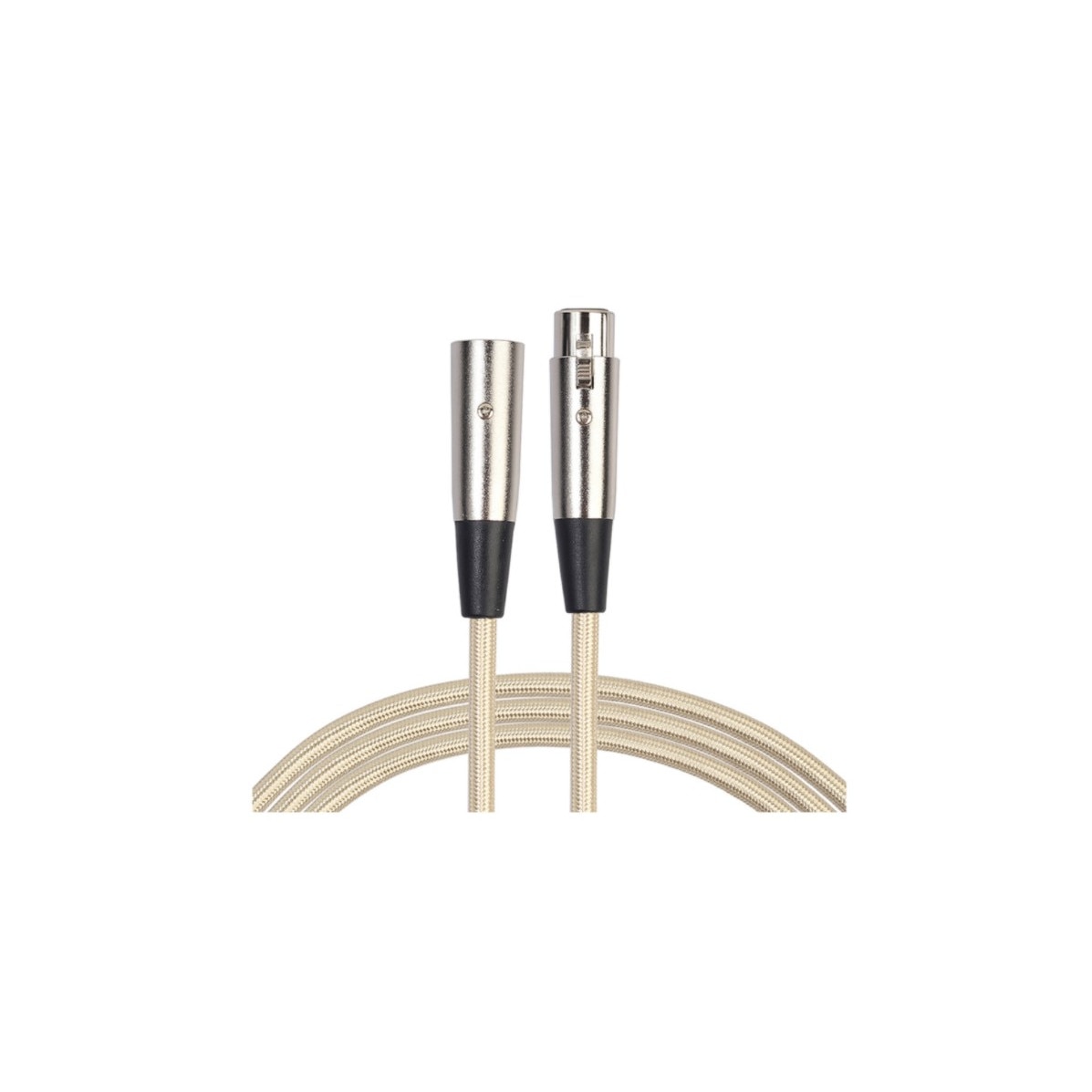 Cablu audio XLR 3 Pin Tata la XLR 3 Pin Mama, Textil, 15 metri, Gold