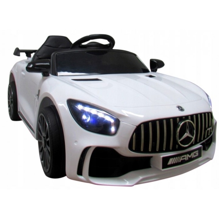 Електрическа кола с дистанционно Mercedes AMG GTR-S R-Sport, Бяла