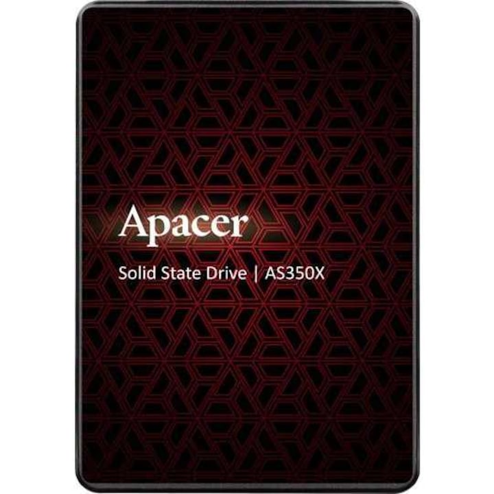 SSD, Apacer, 128 GB, Seria AS350X Panther, SATA 3, Citire 560 MB/s, Scriere 540 MB/s, Negru