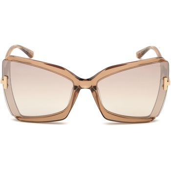 Ochelari de soare de dama Tom Ford FT0766 57G, Crem, 63 mm Ochelari de soare de dama Tom Ford FT0766 57G, Crem, 63 mm