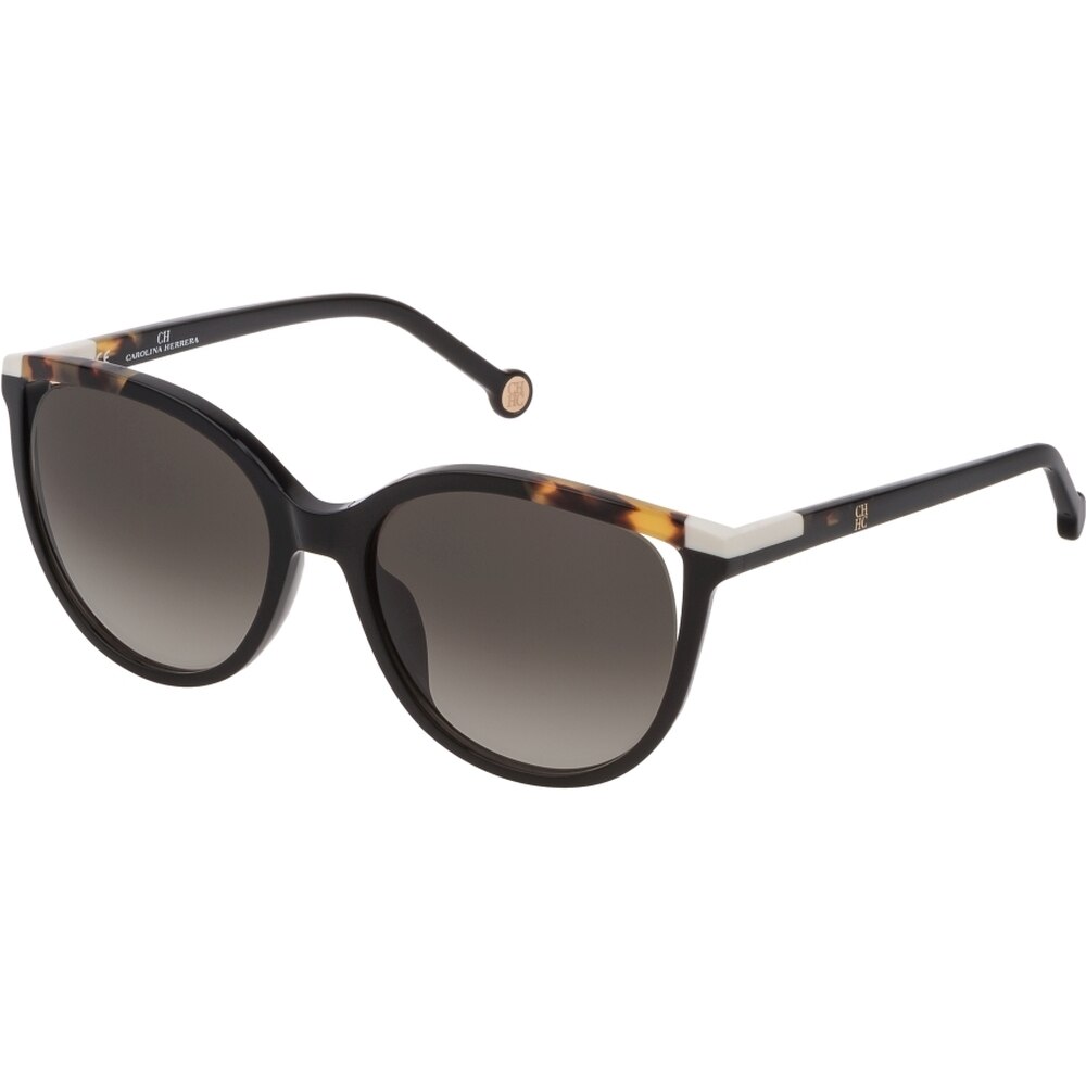 Ochelari de soare de dama Carolina Herrera SHE822 0700, Negru, 55 mm