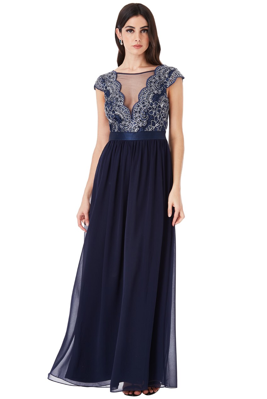 Rochie de ocazie, City Goddess 589B, Bleumarin, marimea 42