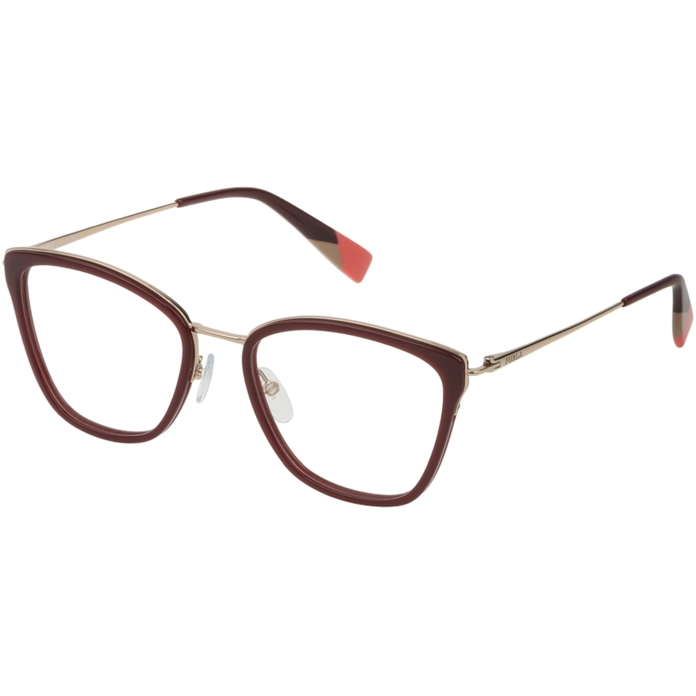 Rame ochelari de vedere pentru femei Furla VFU253 09FD, Visiniu, 53 mm