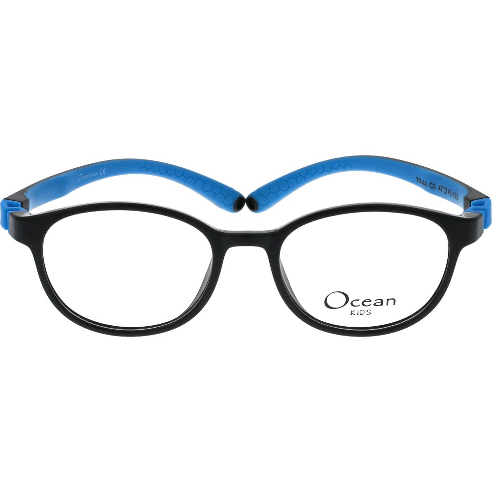 Rame ochelari de vedere pentru baieti ocean Kids TR44 C3, Negru, 47 mm