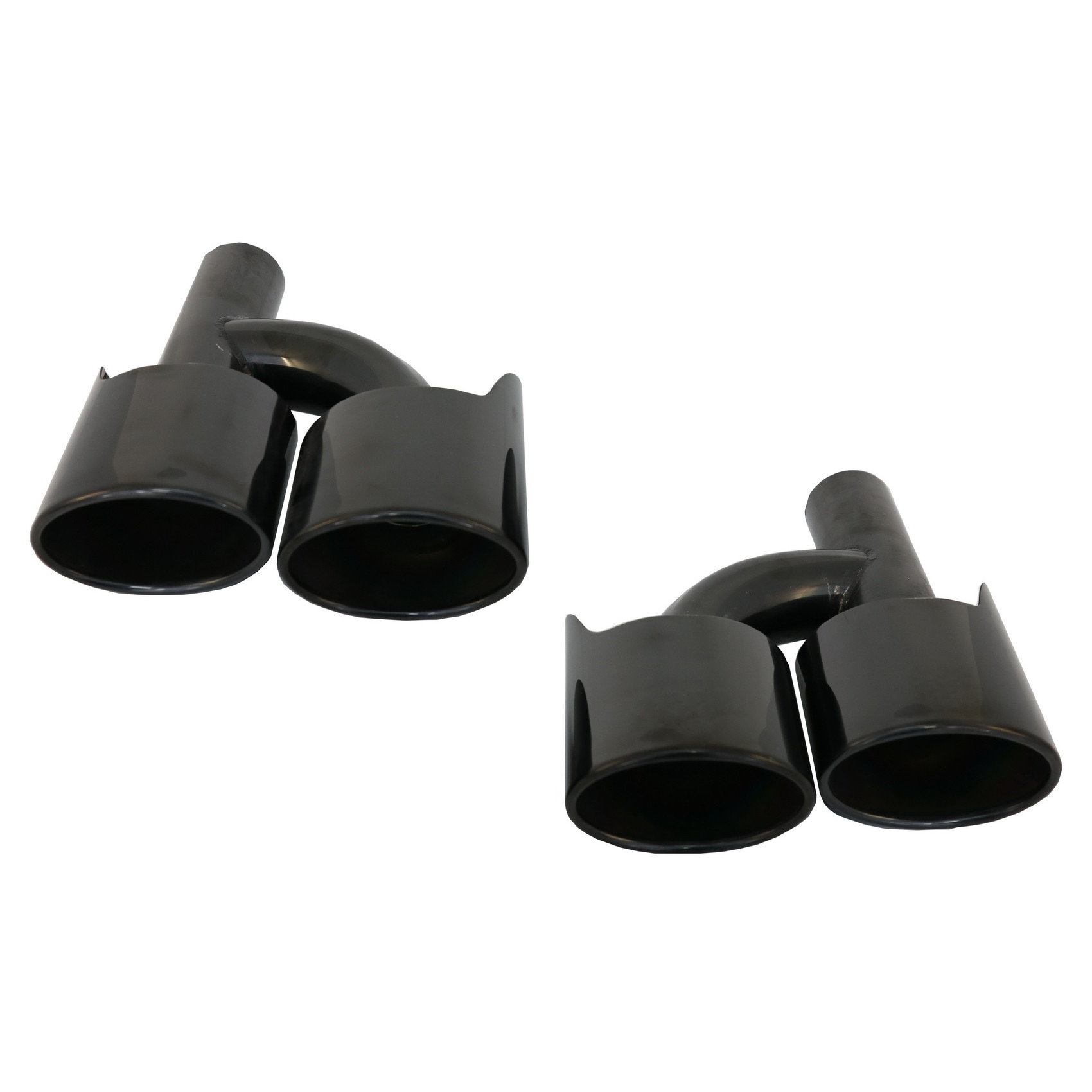 Set 2 Ornamente compatibil cu sistemul de evacuare Mercedes C-Class E-Class S-Class CLS SL SLK W204 W211 W221 C63 E65 Design Negru