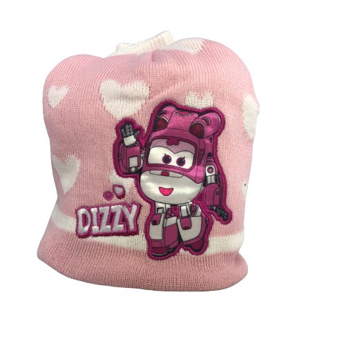 Set caciula si manusi Super Wings, Dizzy 7774, Roz