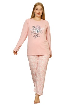 Pijamale dama Serena, maneca lunga, pantaloni lungi, culoare roz, Roz Pijamale dama Serena, maneca lunga, pantaloni lungi, culoare roz, Roz