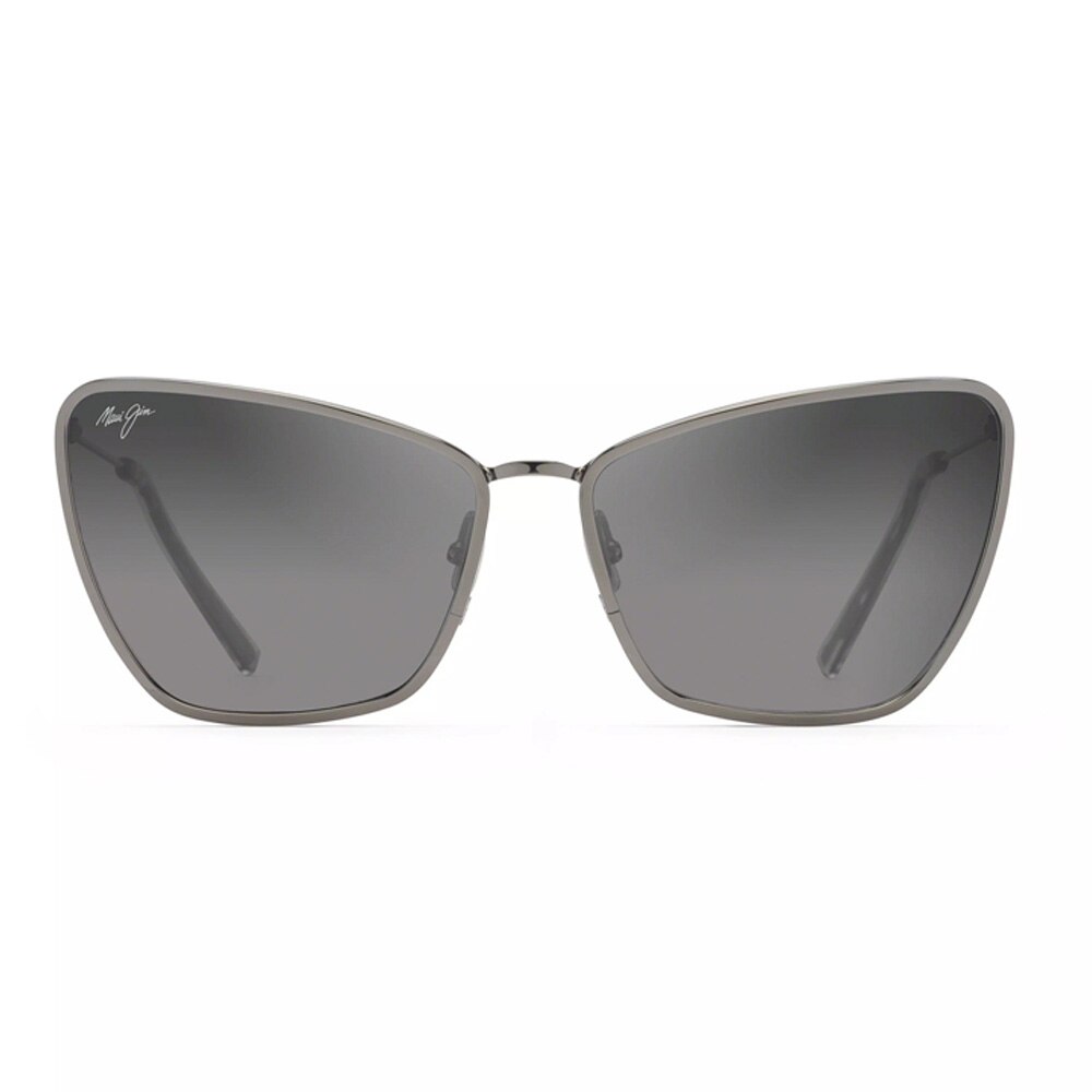 Ochelari de soare de dama Maui Jim PUAKENIKENI GS823 02D, polarizati, Argintiu, 61 mm