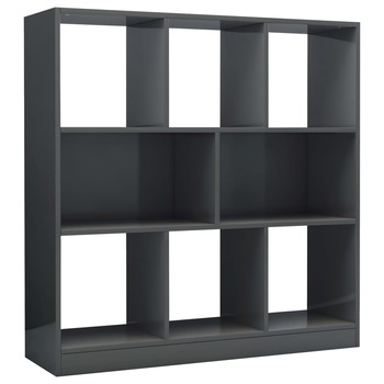 Biblioteca, gri lucios, 97,5 x 29,5 x 100 cm, PAL 800179 Biblioteca, gri lucios, 97,5 x 29,5 x 100 cm, PAL 800179