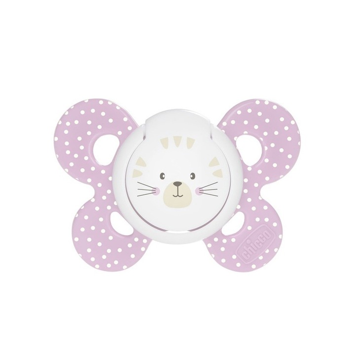 Suzeta ortodontica din silicon Chicco Physio Forma 059041R-9-12, Roz 9-12 luni