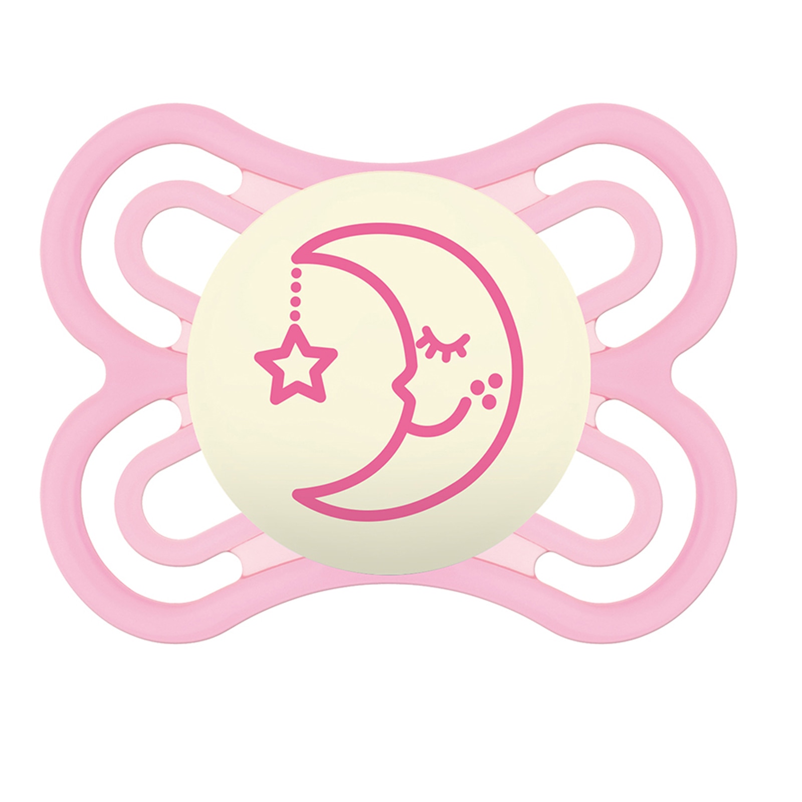 Suzeta ortodontica din silicon MAM Perfect Night 667725, Roz 0+ luni