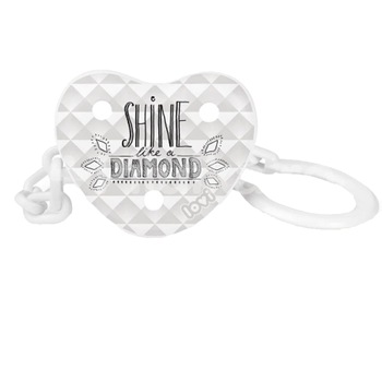 Lant pentru suzeta Lovi Diamond 10/882, Alb 0+ luni Lant pentru suzeta Lovi Diamond 10/882, Alb 0+ luni