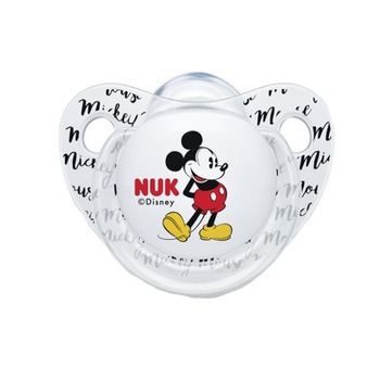 Suzeta ortodontica din silicon Nuk Mickey Mouse 736380A, Alb 6-18 luni Suzeta ortodontica din silicon Nuk Mickey Mouse 736380A, Alb 6-18 luni
