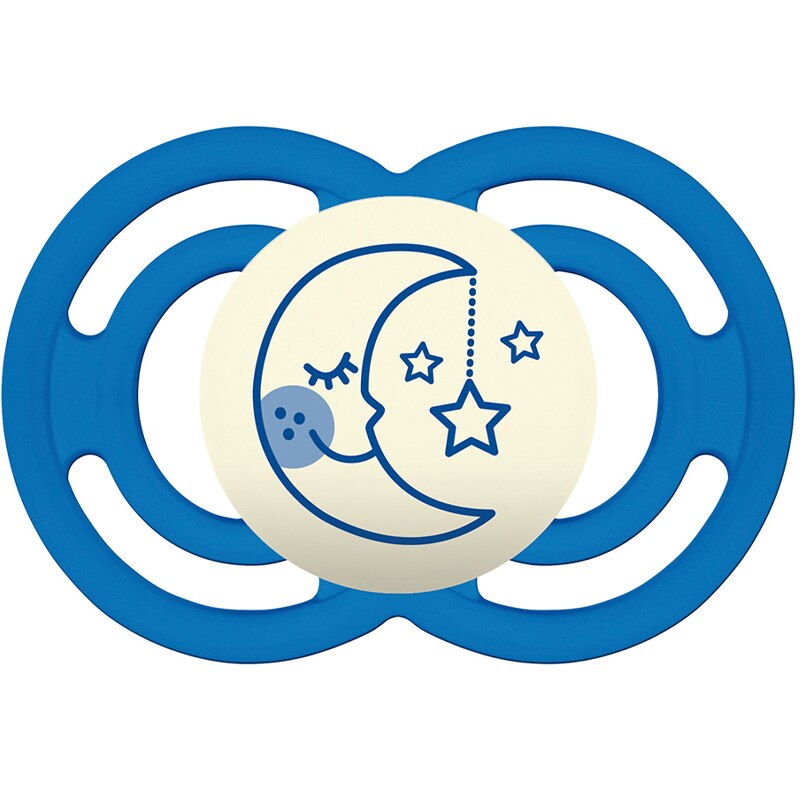 Suzeta ortodontica din silicon 16+ luni MAM Perfect Night 667749-2TZ, Turcoaz 16+ luni