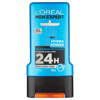 Gel de dus, L'Oreal Men Expert Hydra Power, 3 in 1, Ten uscat, 300ml Gel de dus, L'Oreal Men Expert Hydra Power, 3 in 1, Ten uscat, 300ml