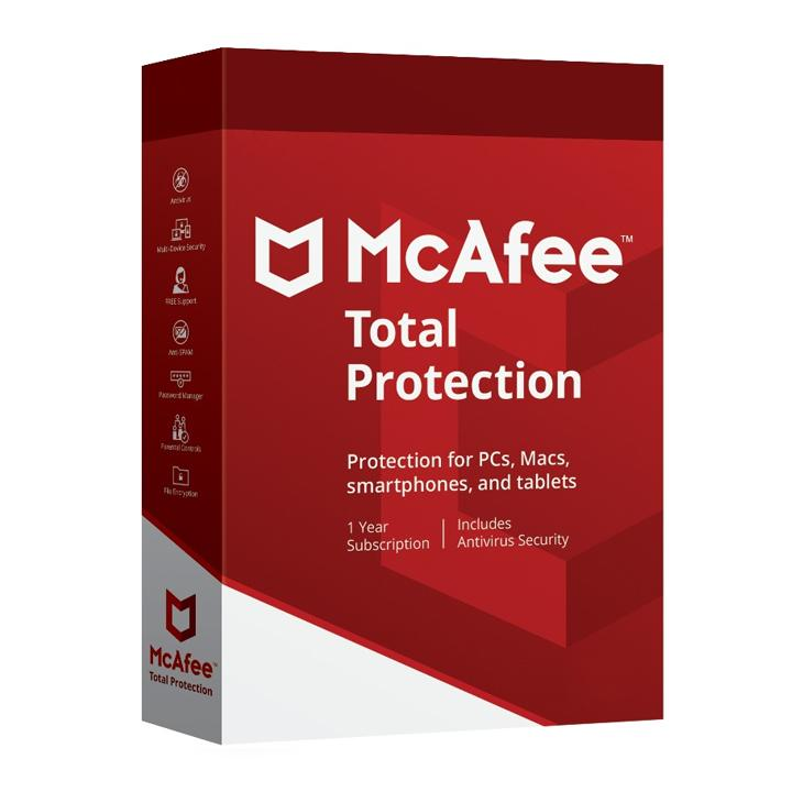 Електронен лиценз за McAfee Total Protection - 10 устройства / 1 година