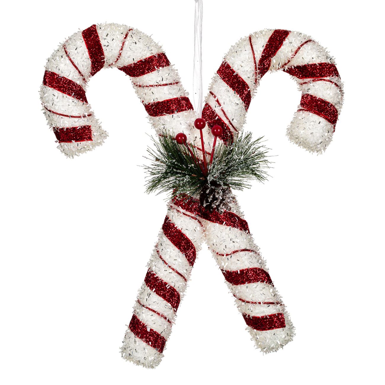 Decoratiune pentru bradut, Zola®,baston rosu/alb, 30cm