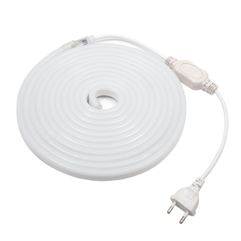 Banda alba LED Neon Flex 25W 1000lm, 5m IP67, lumina alba calda