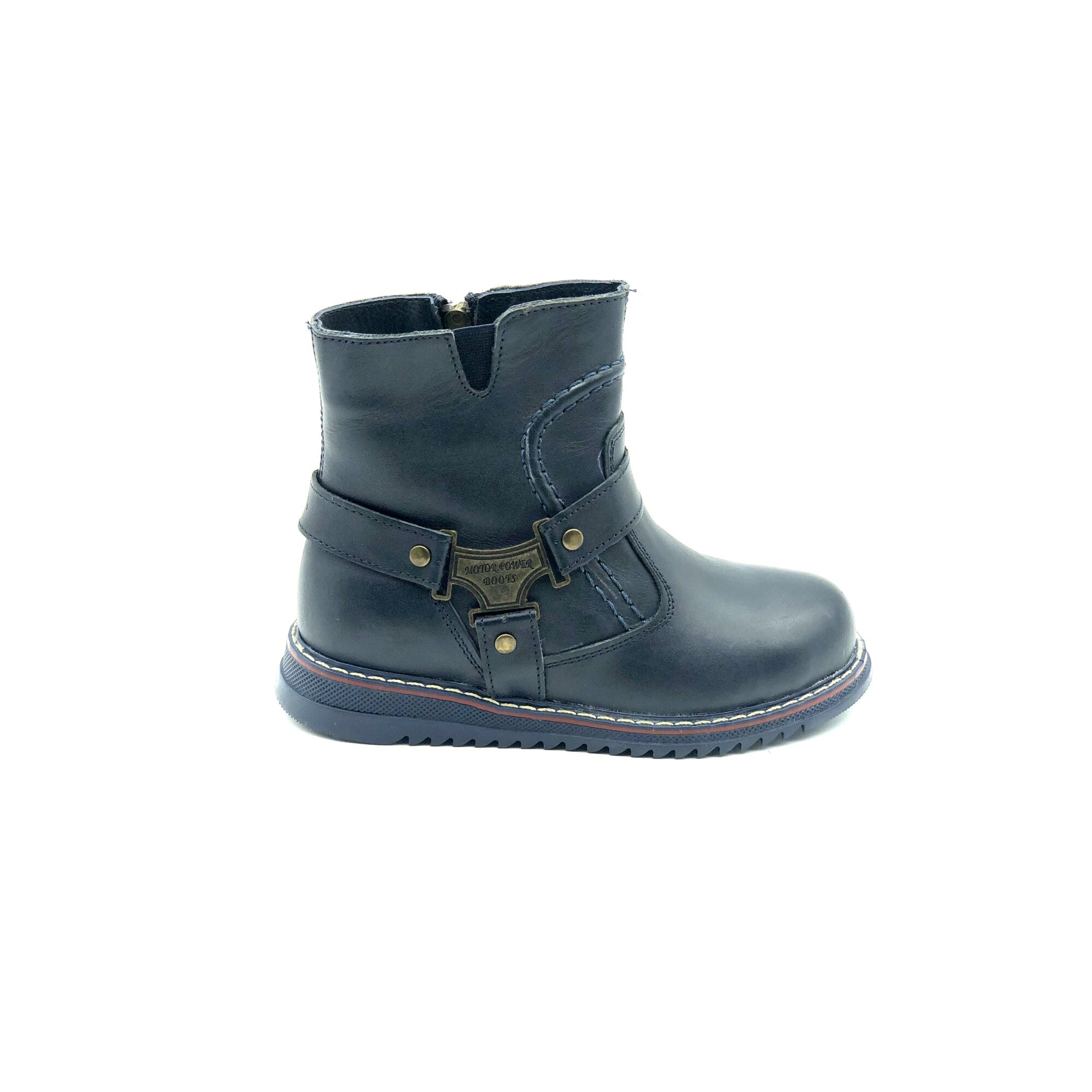 Cizme copii Sibel Bebe EVO969, ortopedice, piele naturala, imblanite,Bleumarin, numarul