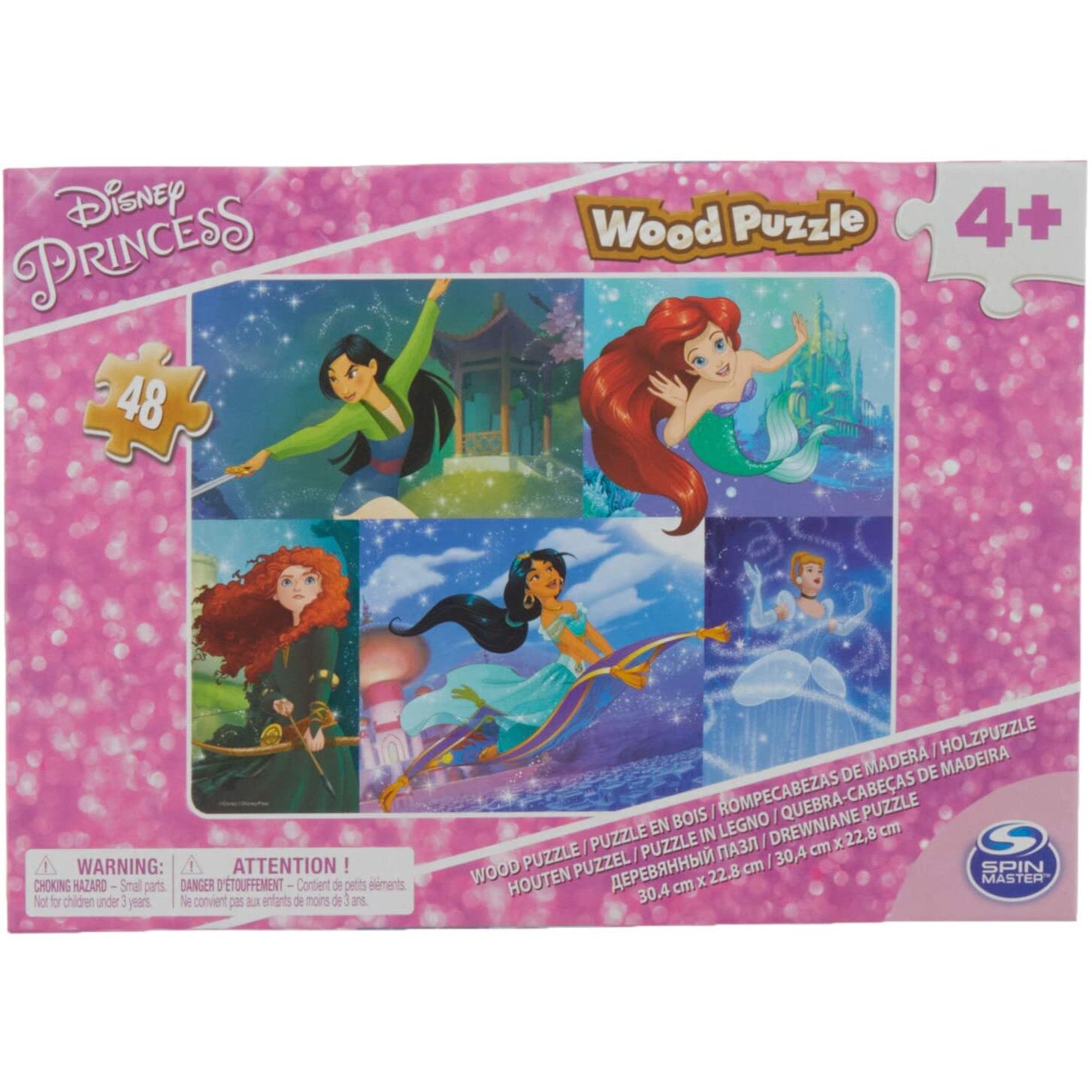 Puzzle Disney Princess, 48 piese, multicolor, lemn