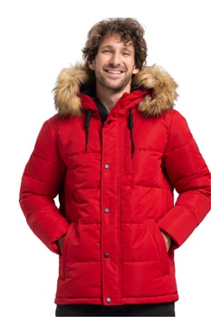 Geaca de iarna pentru barbati, L, Rosie Geaca de iarna pentru barbati, L, Rosie