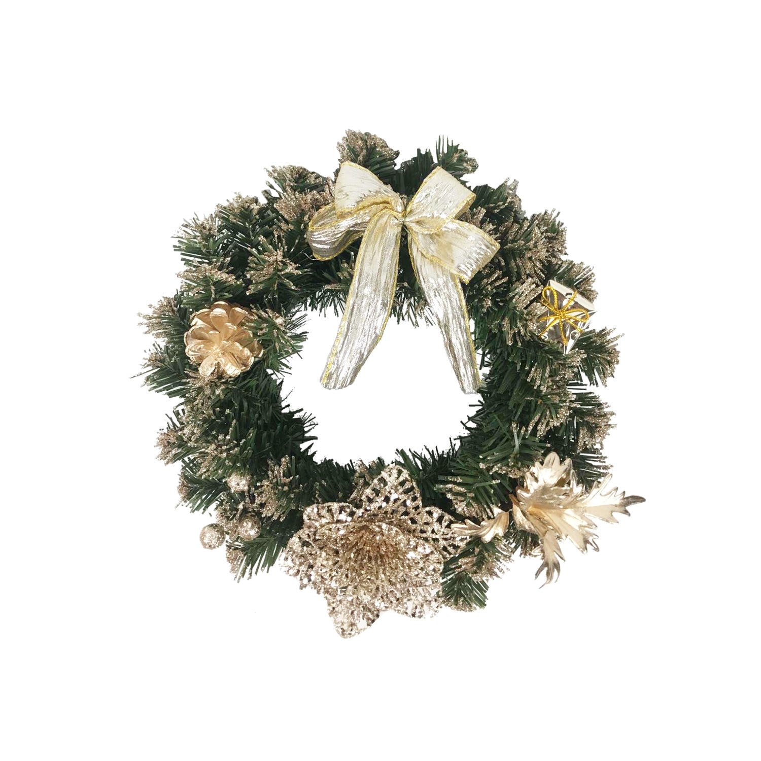 Coronita decorativa de Craciun , 30 cm , aurie