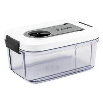 Caserola pentru vidat Zass ZVCA 02, capacitate 0,75ml , corp plastic AS, capac ABS, Dimensiune 12,5cmx18,5cmx7,5cm Caserola pentru vidat Zass ZVCA 02, capacitate 0,75ml , corp plastic AS, capac ABS, Dimensiune 12,5cmx18,5cmx7,5cm