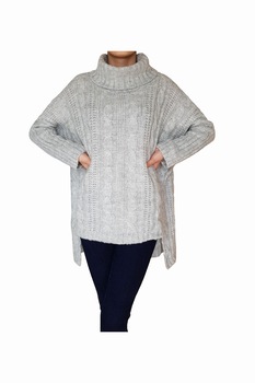 Pulover Dama Samantha, Gri deschis melange, 42-44 Pulover Dama Samantha, Gri deschis melange, 42-44