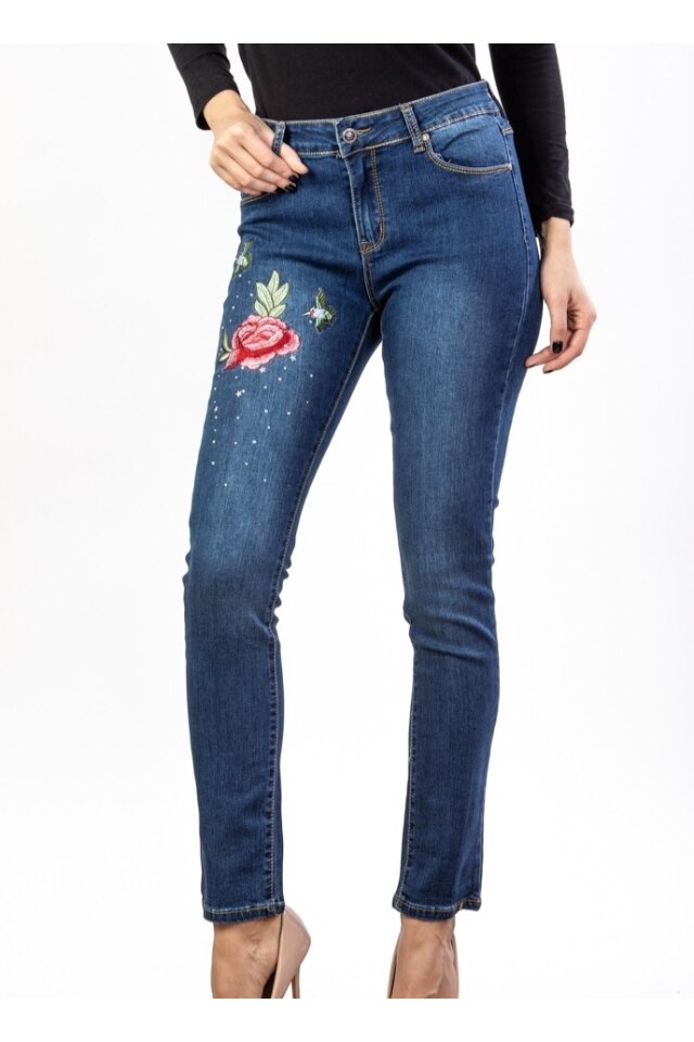 Blugi Dama Bumbac YellyOne Bleumarin