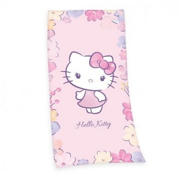 Prosop de baie din bumbac Herding, Hello Kitty, 75x150cm Prosop de baie din bumbac Herding, Hello Kitty, 75x150cm